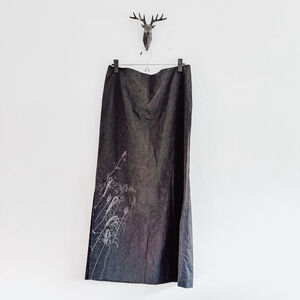 MAG Women's Charcoal Gray Maxi Skirt Size 12 NWT